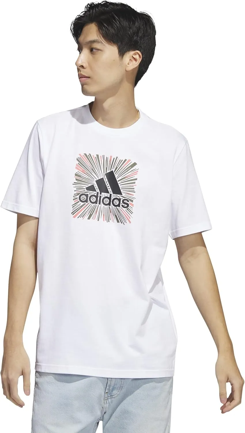 تي شيرت رياضي Adidas Sport Optimist Sun Logo Graphic (كم قصير) للرجال 