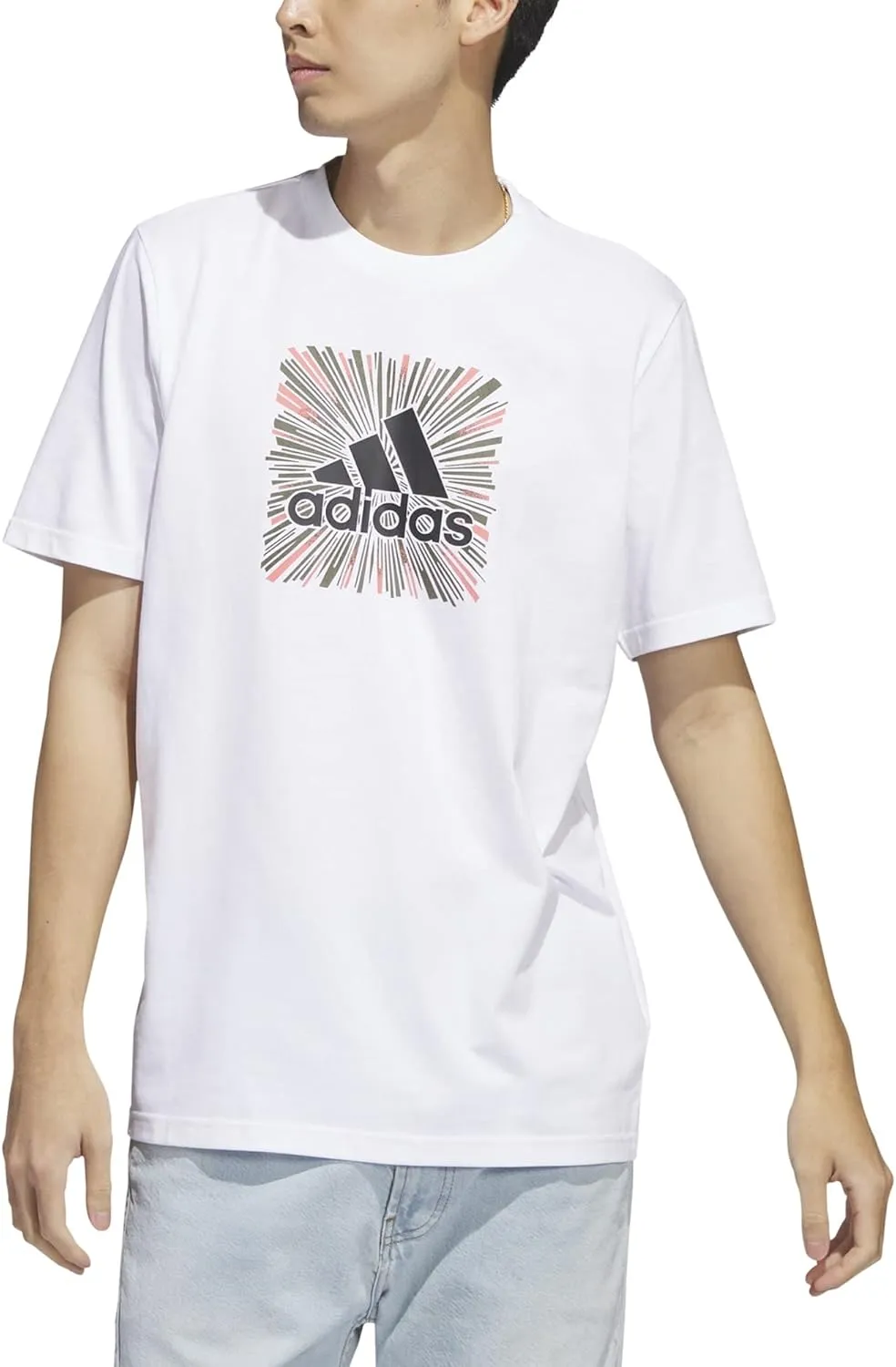تي شيرت رياضي Adidas Sport Optimist Sun Logo Graphic (كم قصير) للرجال 