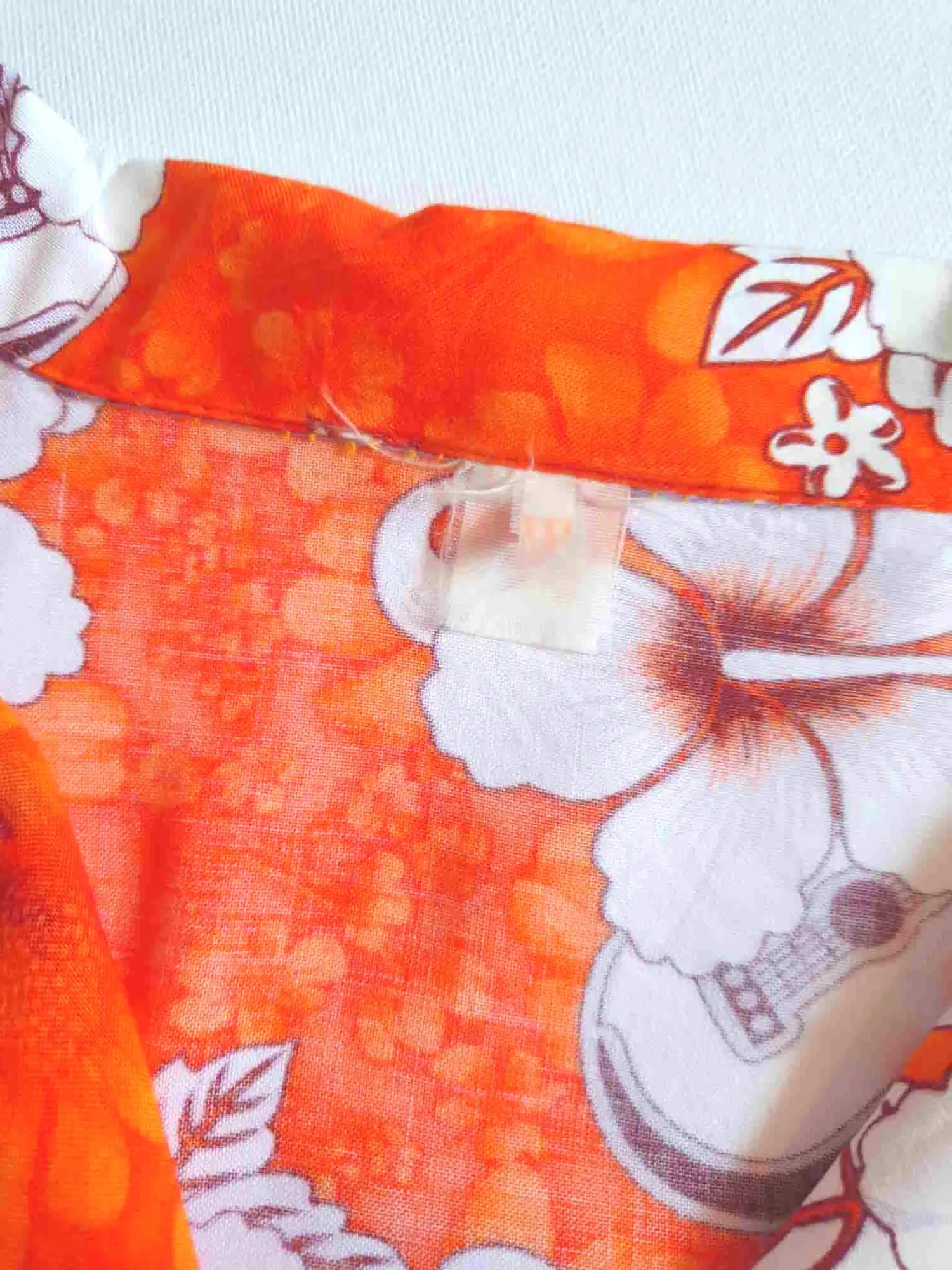 1980s Bright Orange Hawaiian Shirt - XL