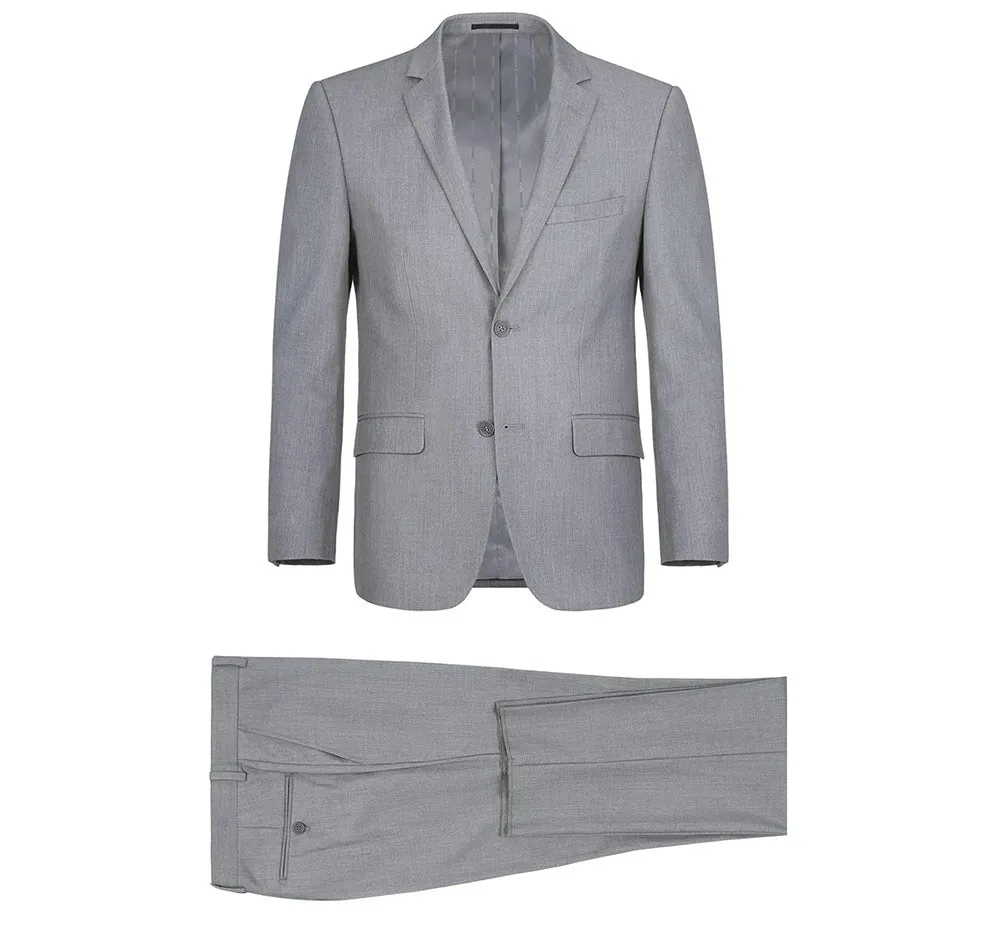 (36R) 2 Piece Suit 2 Buttons Regular Fit In Gray