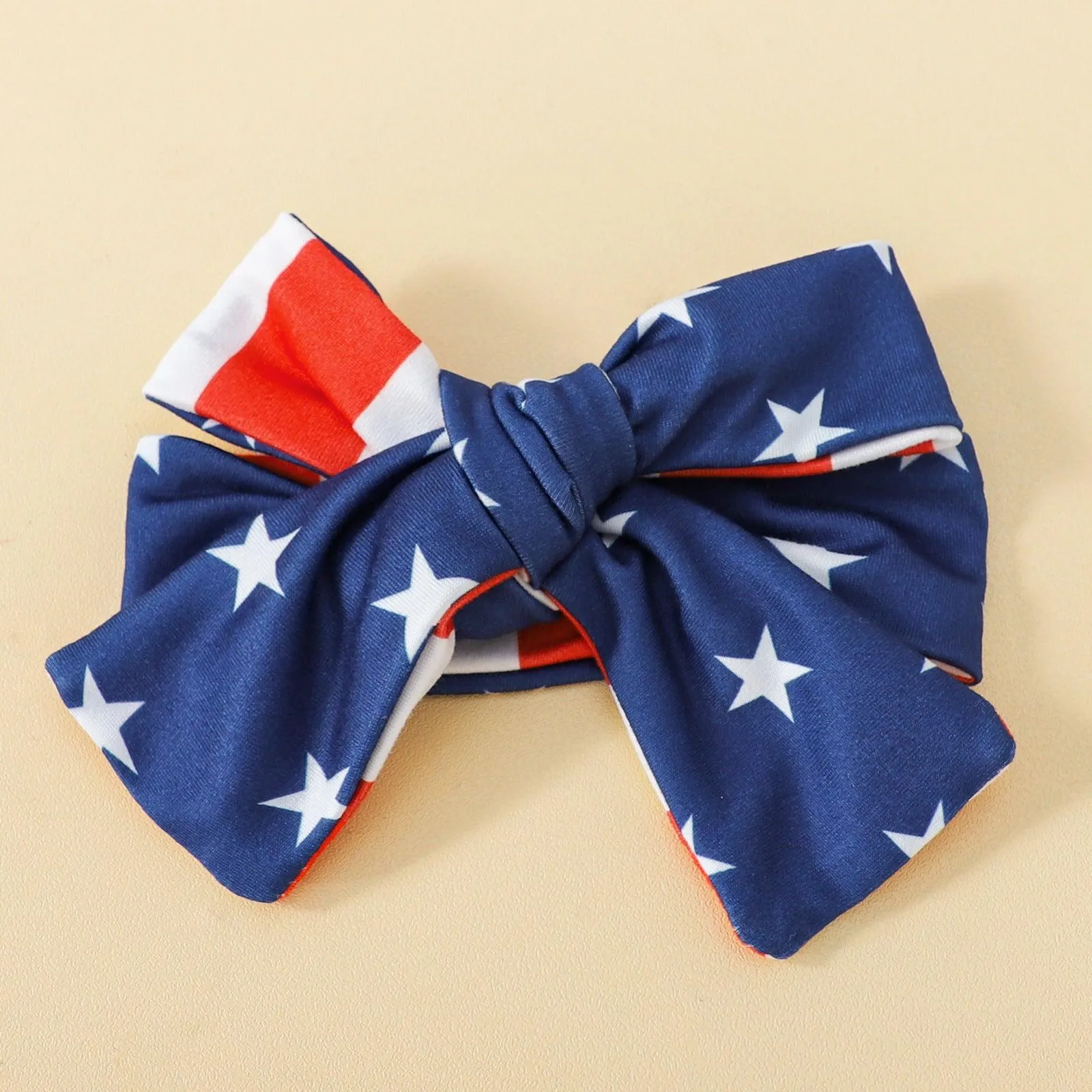 9M-4Y Threaded Flared Sleeves Flag Print Flared Pants Independence Day Outfit Wholesale Baby Clothes
