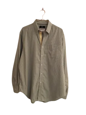 A Shirt Story: Green Gingham with Yellow Striped Ribbon Button Down