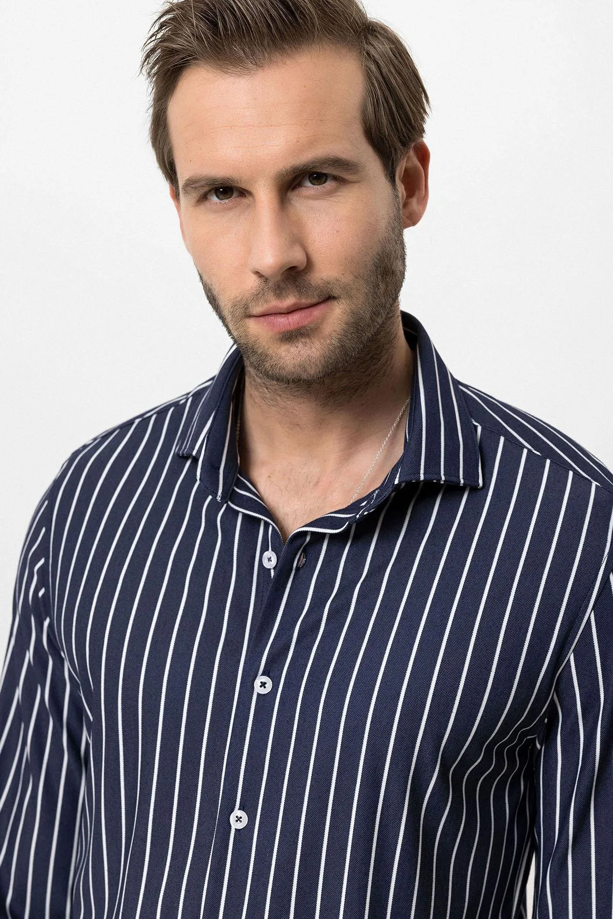 ANT Slim Fit Striped Long Sleeve Men's Shirt - Barsinghausen