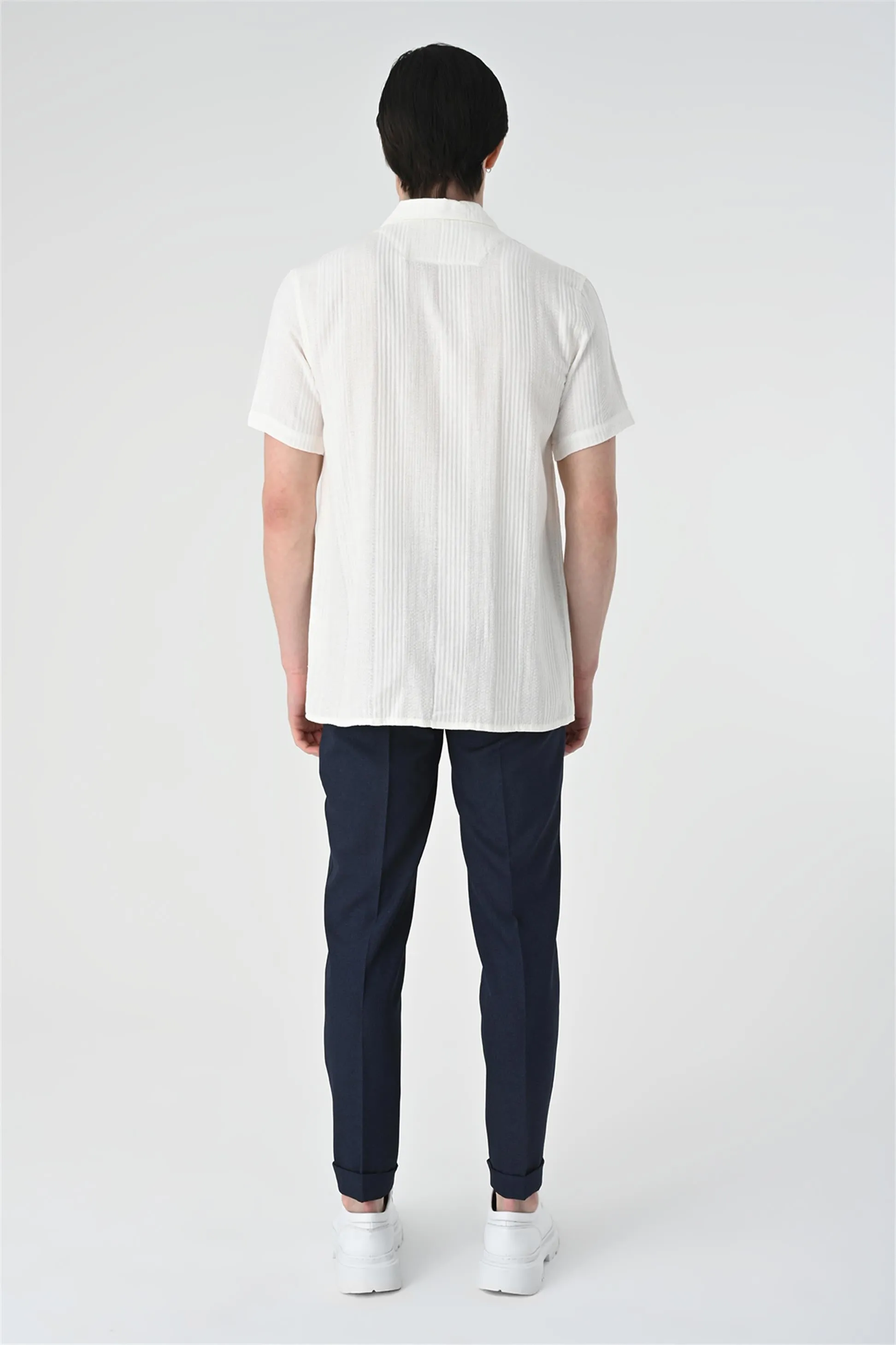 ANT Woven Patterned Short Sleeve Men's Shirt - Georgetown