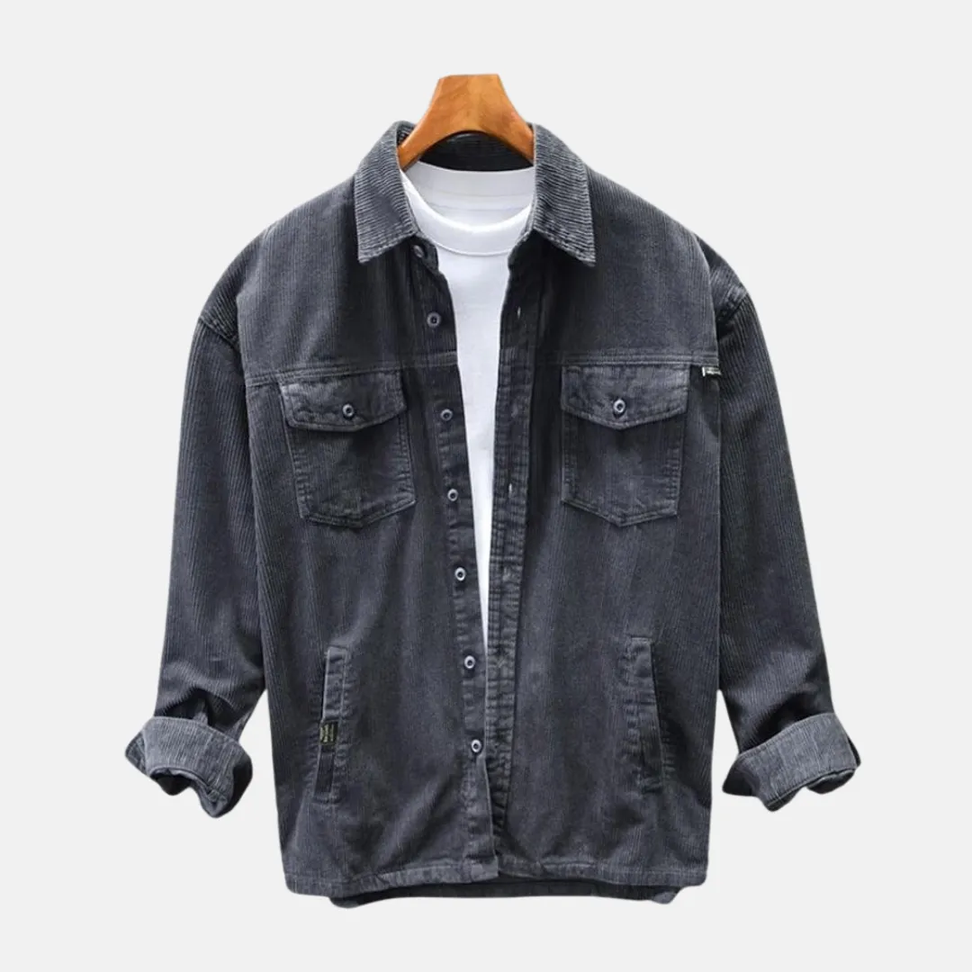 Ashford™ - Sleek Corduroy Button-Up