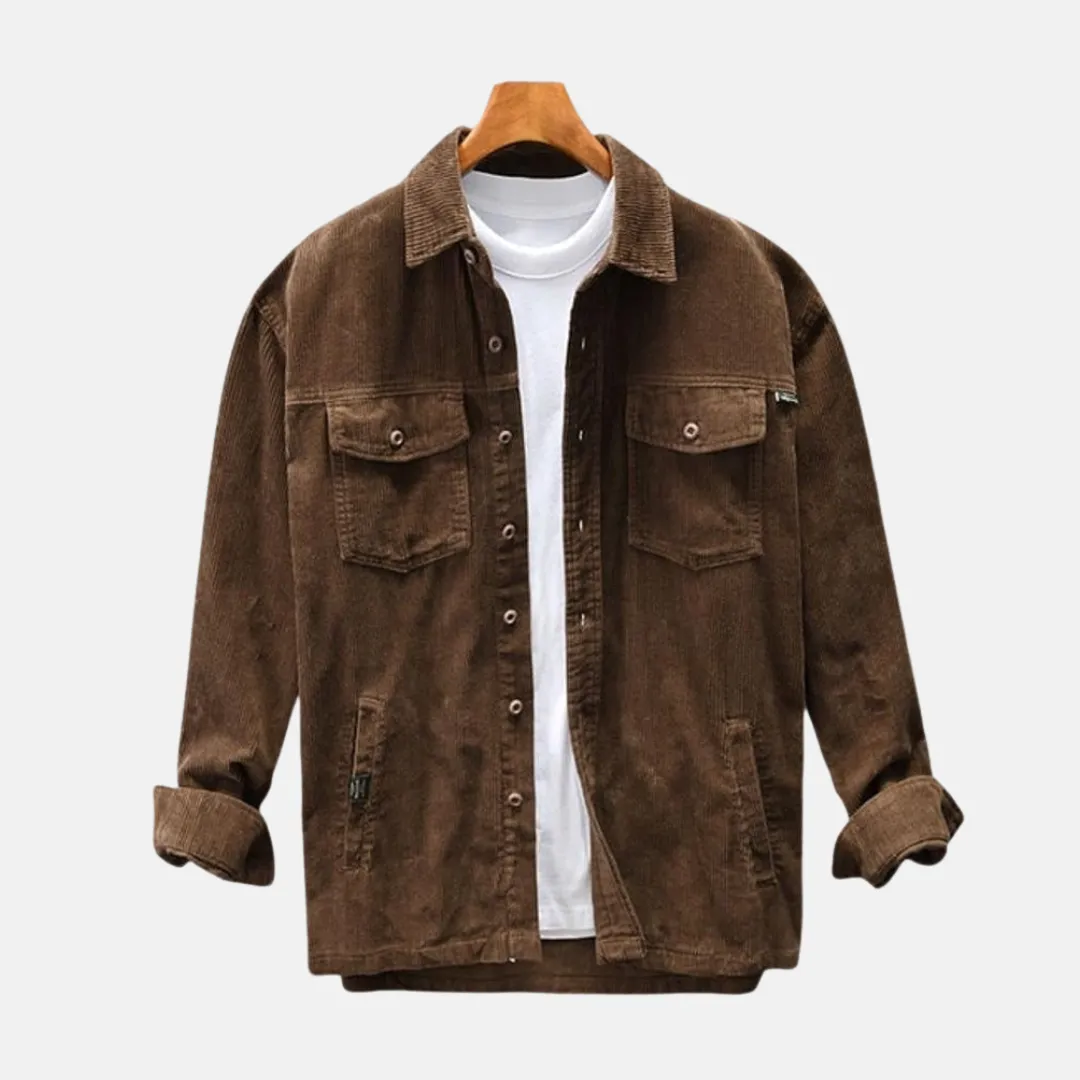 Ashford™ - Sleek Corduroy Button-Up