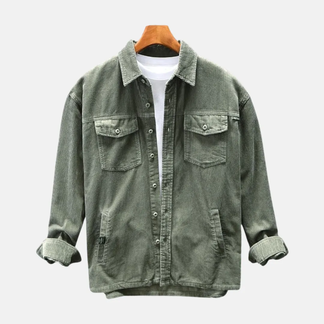 Ashford™ - Sleek Corduroy Button-Up