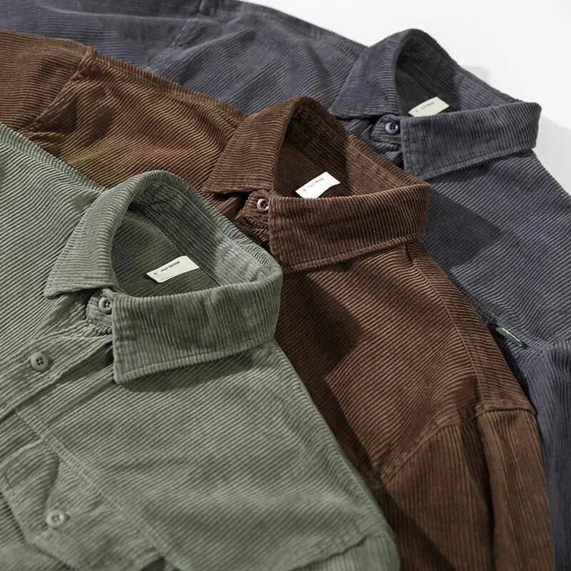 Ashford™ - Sleek Corduroy Button-Up