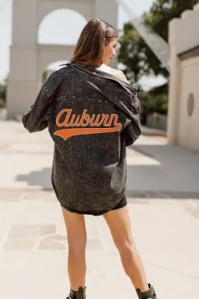 AUBURN TIGERS HOME TEAM ADVANTAGE LIGHT-WASH DENIM OVERSHIRT BY MADI PREWETT TROUTT