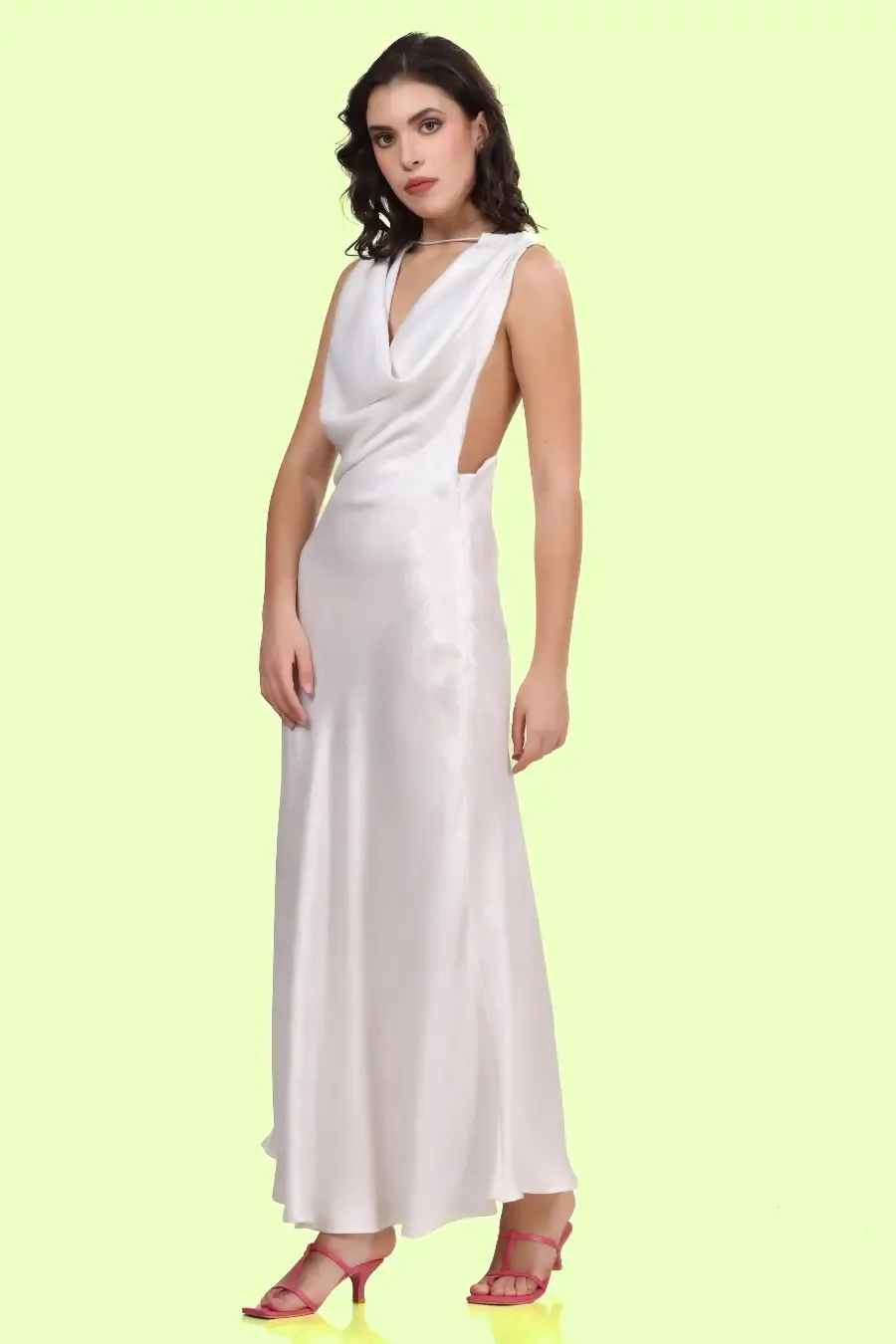 Backless Cowl Neck Gown Sewing Pattern 'Ivory'