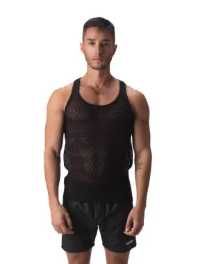 BARCODE Berlin Lunt Vest: Lightweight Knitted Mesh, Racerback - SIZE MEDIUM