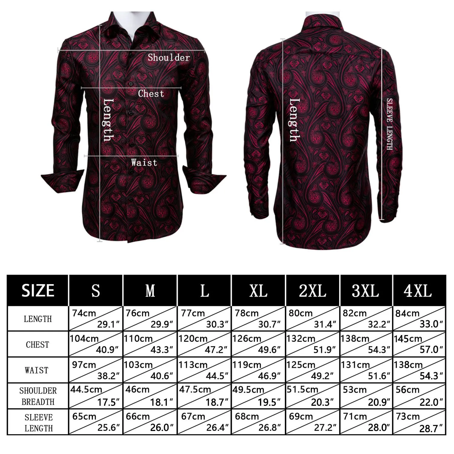 Barry.Wang Gold Mens Dress Shirt Button Up Long Sleeve Shirts for Men