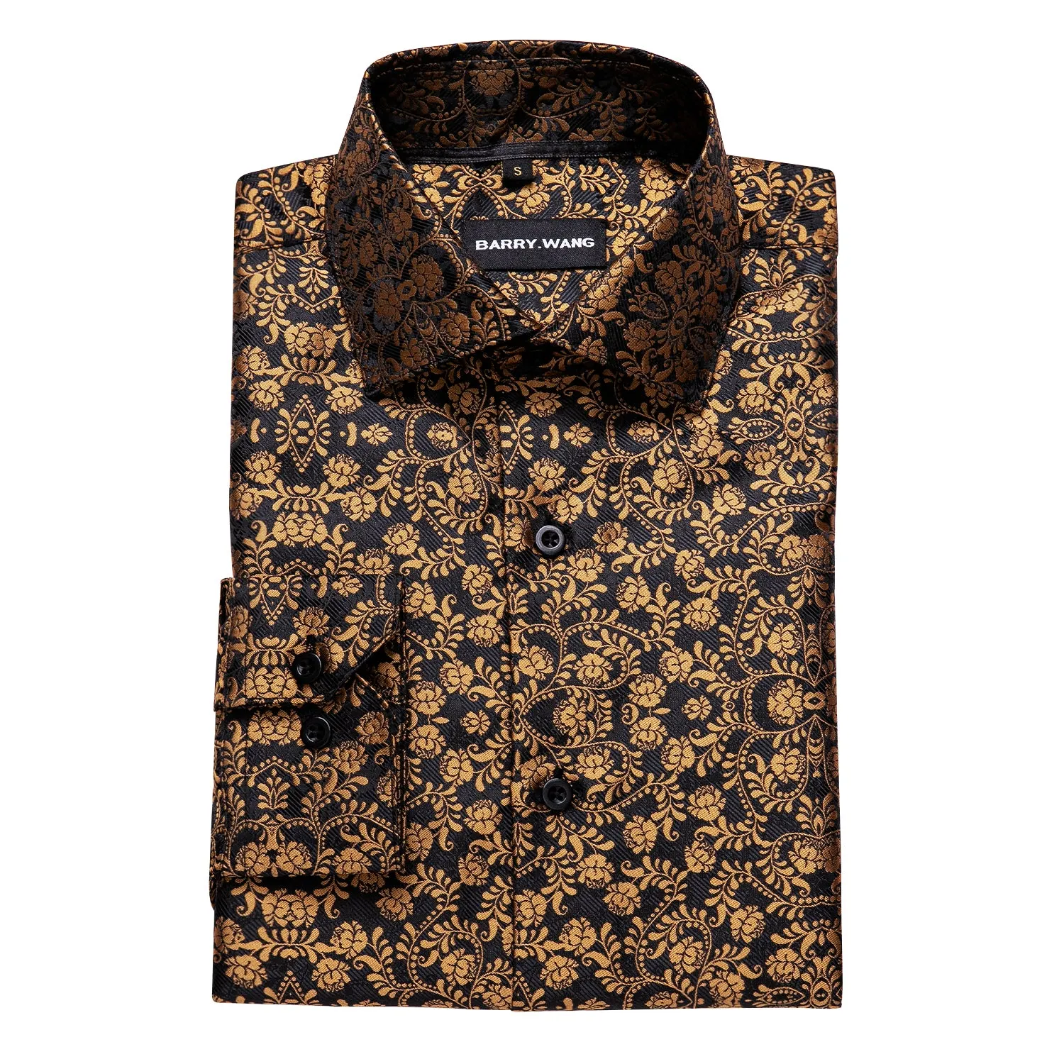 Barry.wang Novelty Brown Floral Shirt