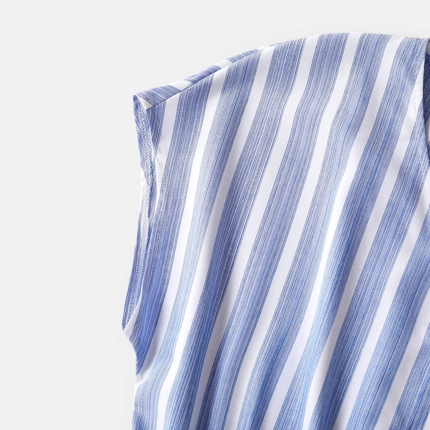 Blue Striped Dress Matching