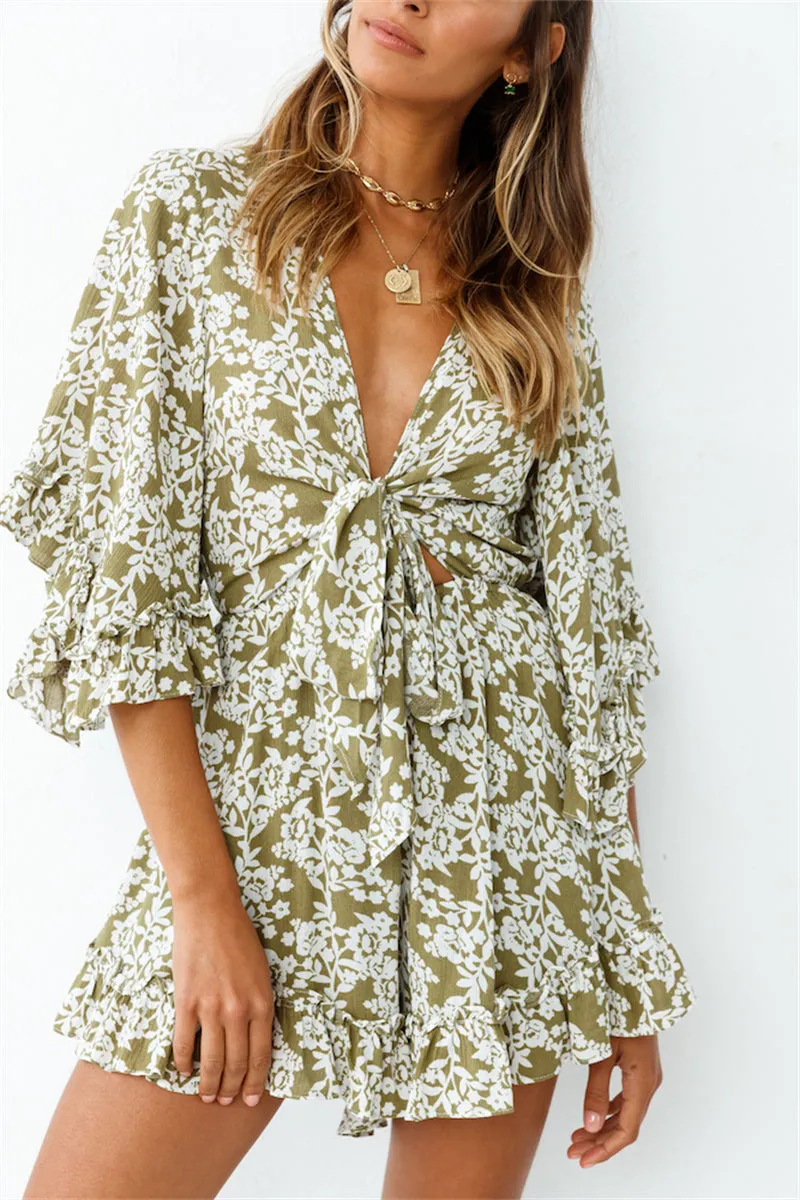 Boho Jumpsuit, Boho Romper, Playsuit, Florence in Yellow