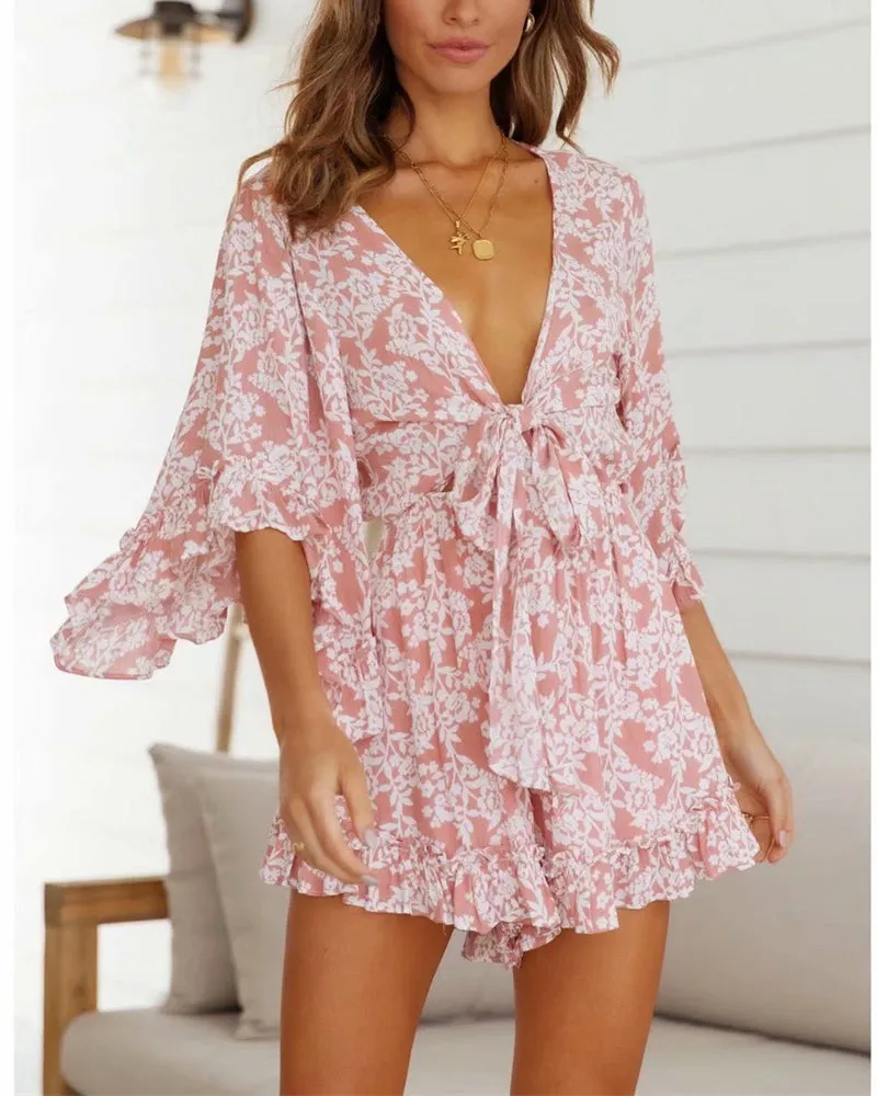 Boho Jumpsuit, Boho Romper, Playsuit, Florence in Yellow
