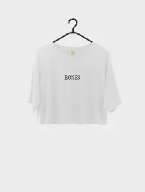 Bones Club Crop - White