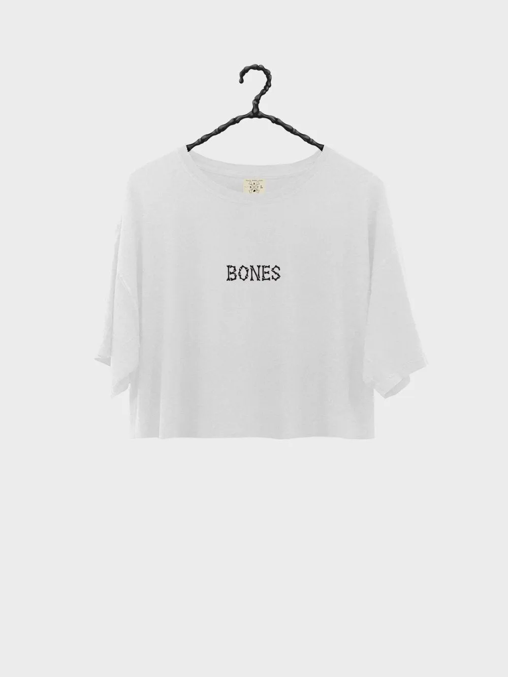 Bones Club Crop - White