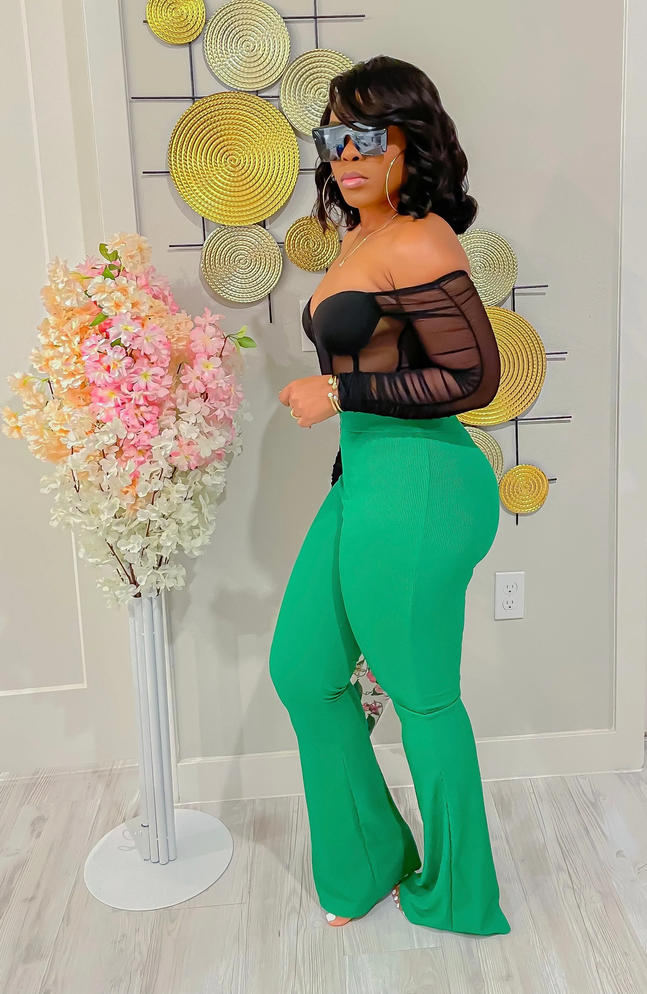 BOOTY POP RIBBED PANTS