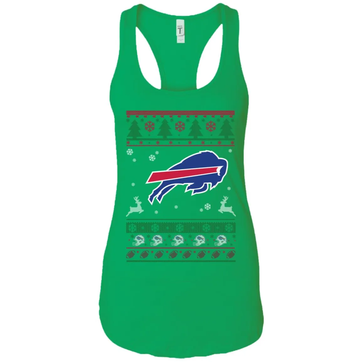 Buffalo Bills Logo Football Teams Ugly Christmas Sweater Women Tank