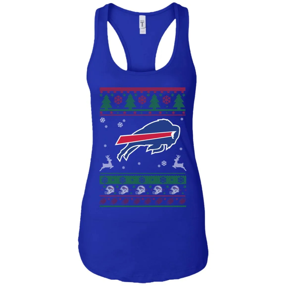 Buffalo Bills Logo Football Teams Ugly Christmas Sweater Women Tank