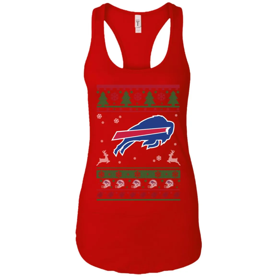 Buffalo Bills Logo Football Teams Ugly Christmas Sweater Women Tank