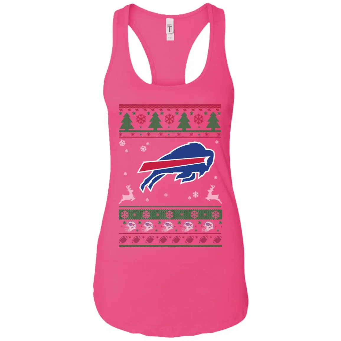 Buffalo Bills Logo Football Teams Ugly Christmas Sweater Women Tank