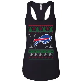 Buffalo Bills Logo Football Teams Ugly Christmas Sweater Women Tank