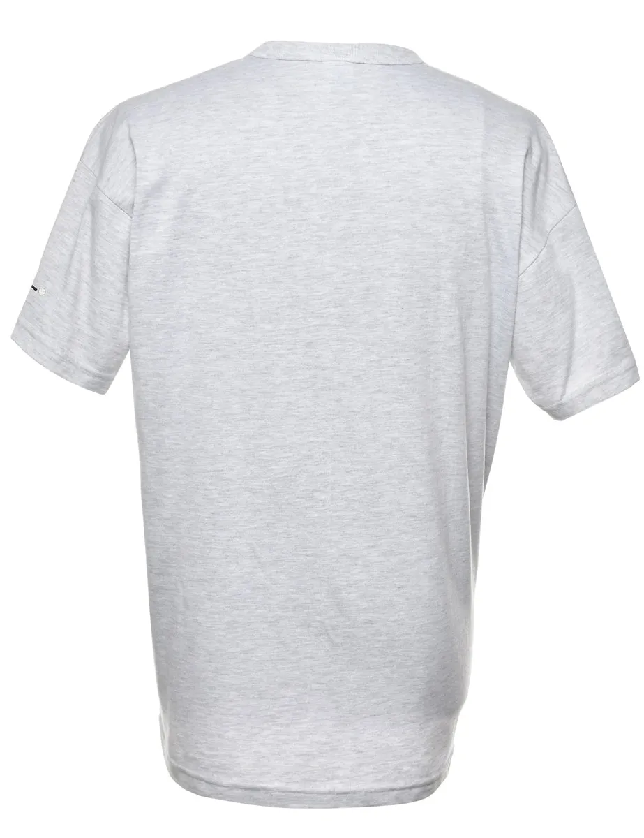 Button Front Firestone Printed T-shirt - L