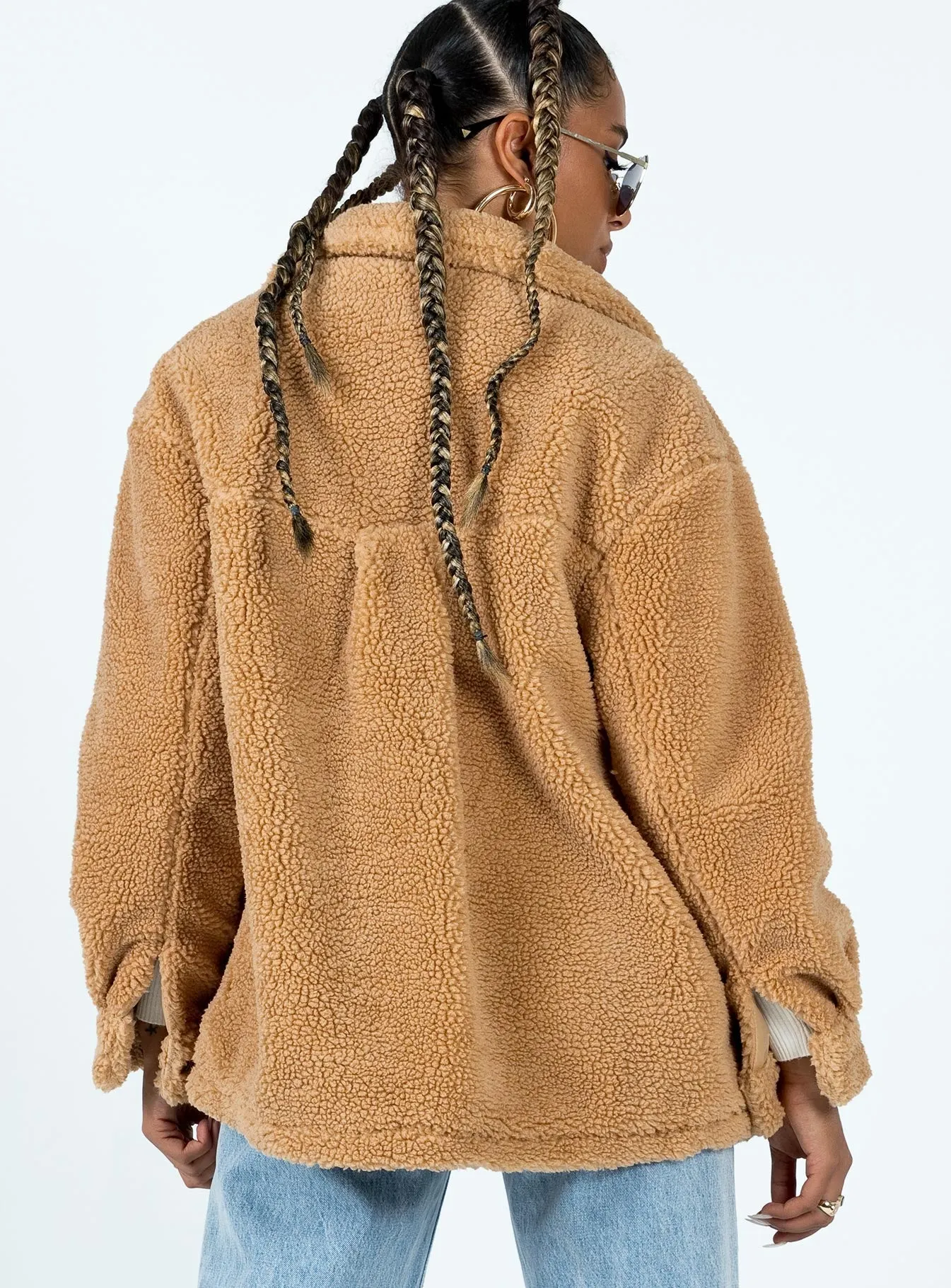 Caitii Teddy Jacket Camel