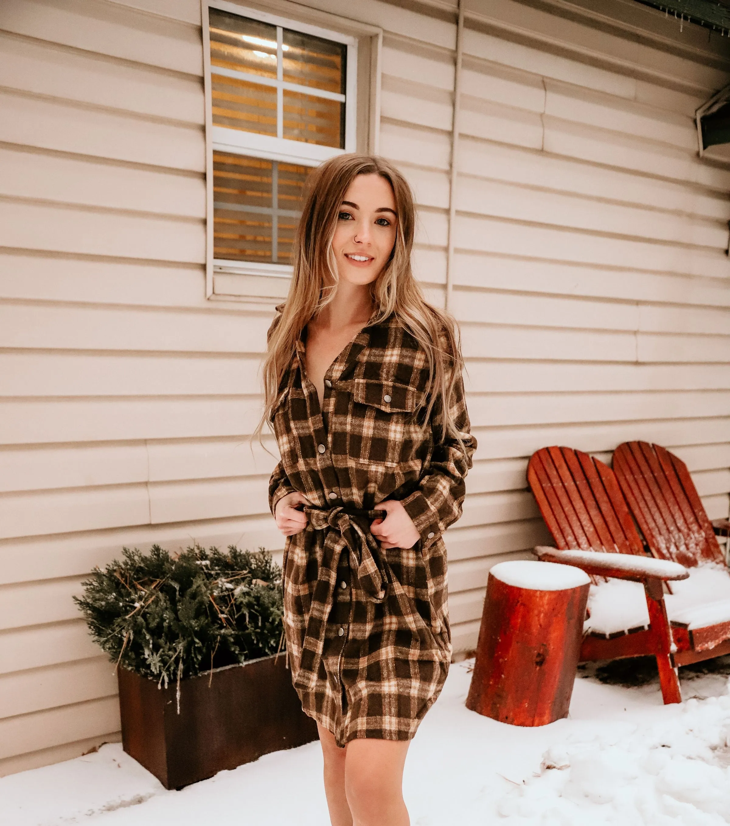 CAMERON CORDUROY / FLANNEL SHIRT DRESS