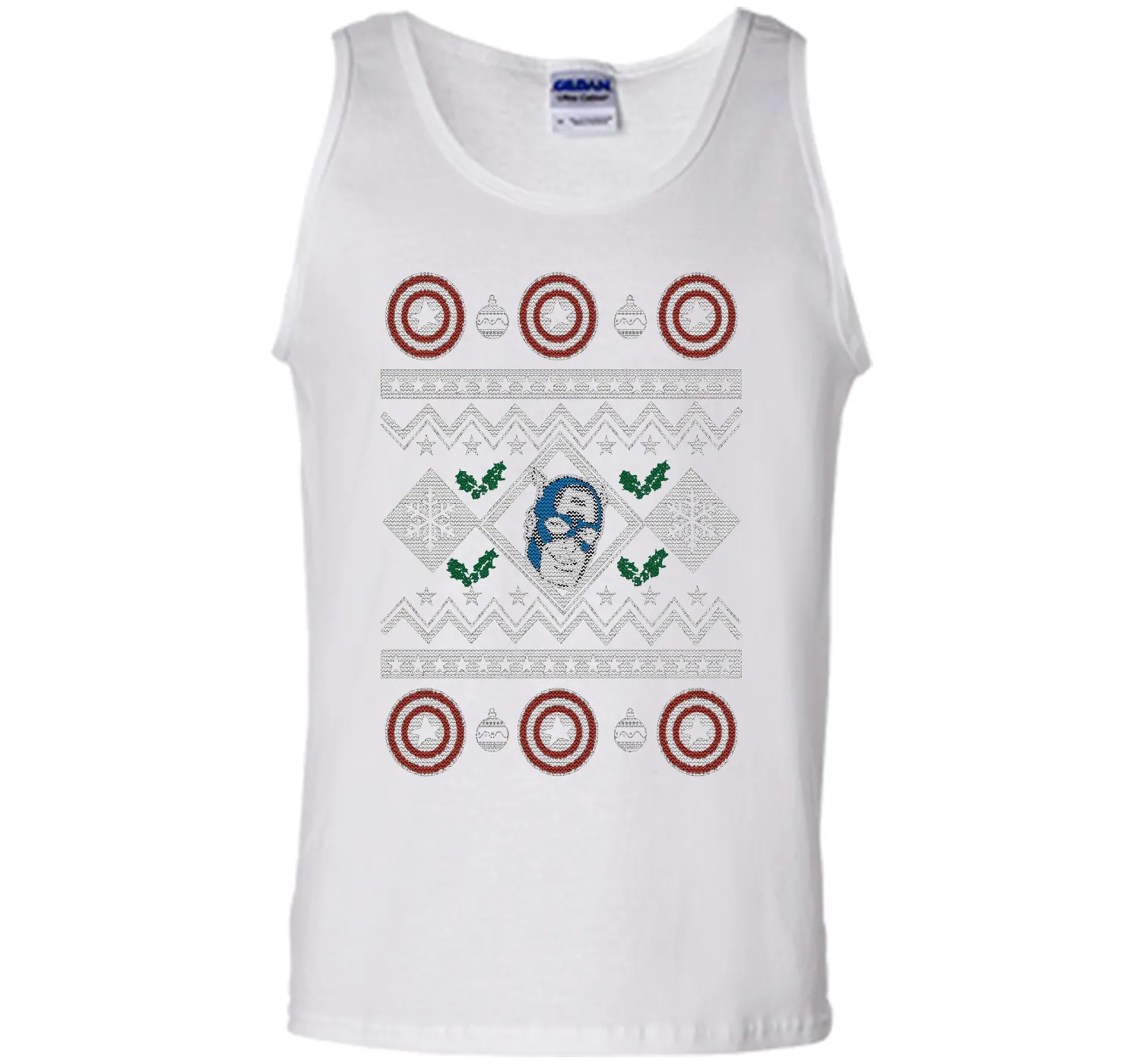 Captain America Christmas Sweater Graphic T-Shirt