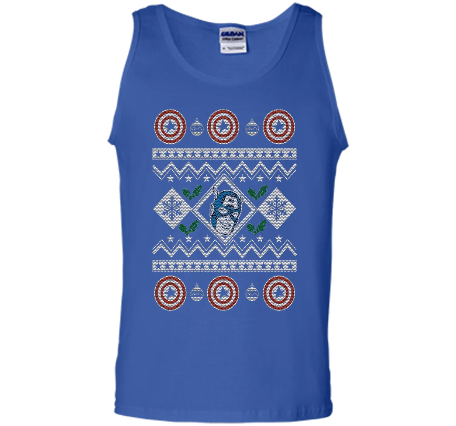 Captain America Christmas Sweater Graphic T-Shirt