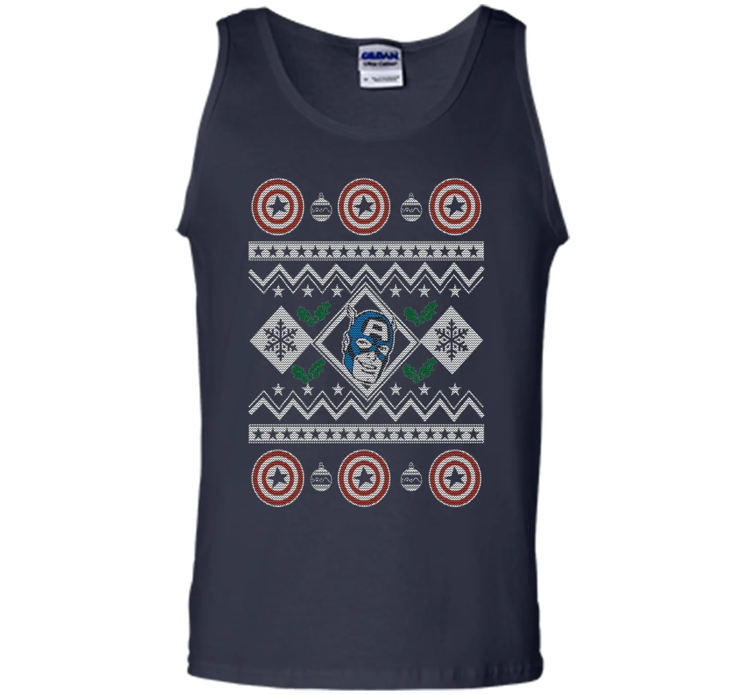 Captain America Christmas Sweater Graphic T-Shirt
