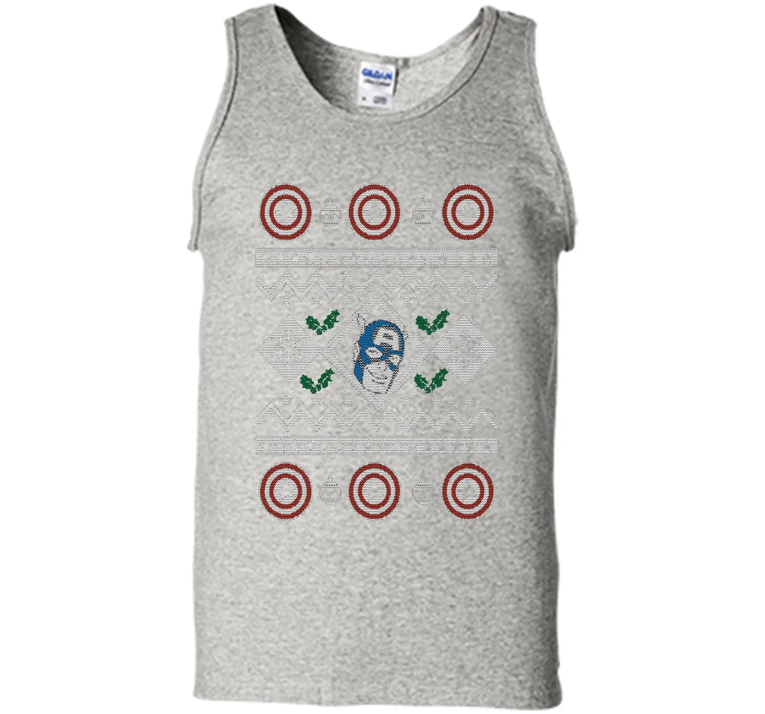 Captain America Christmas Sweater Graphic T-Shirt