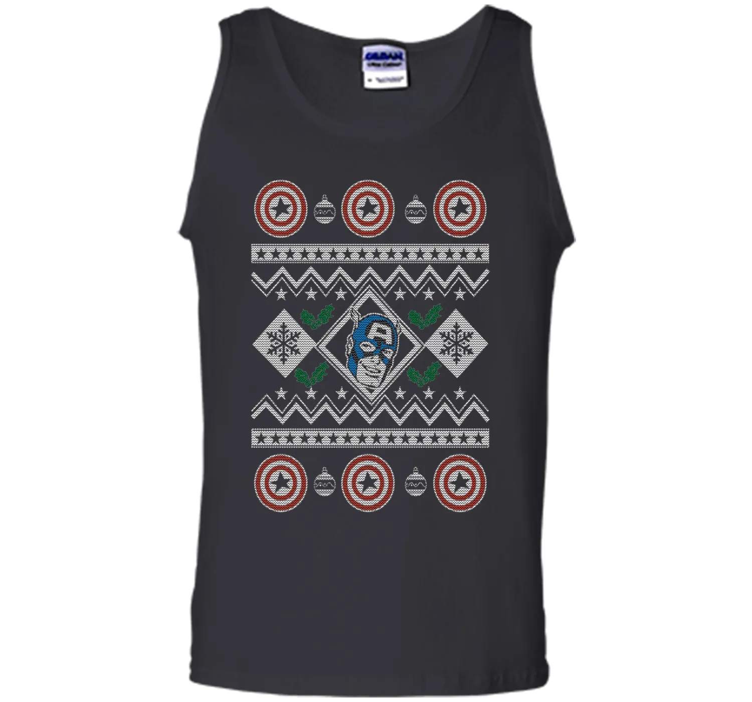 Captain America Christmas Sweater Graphic T-Shirt