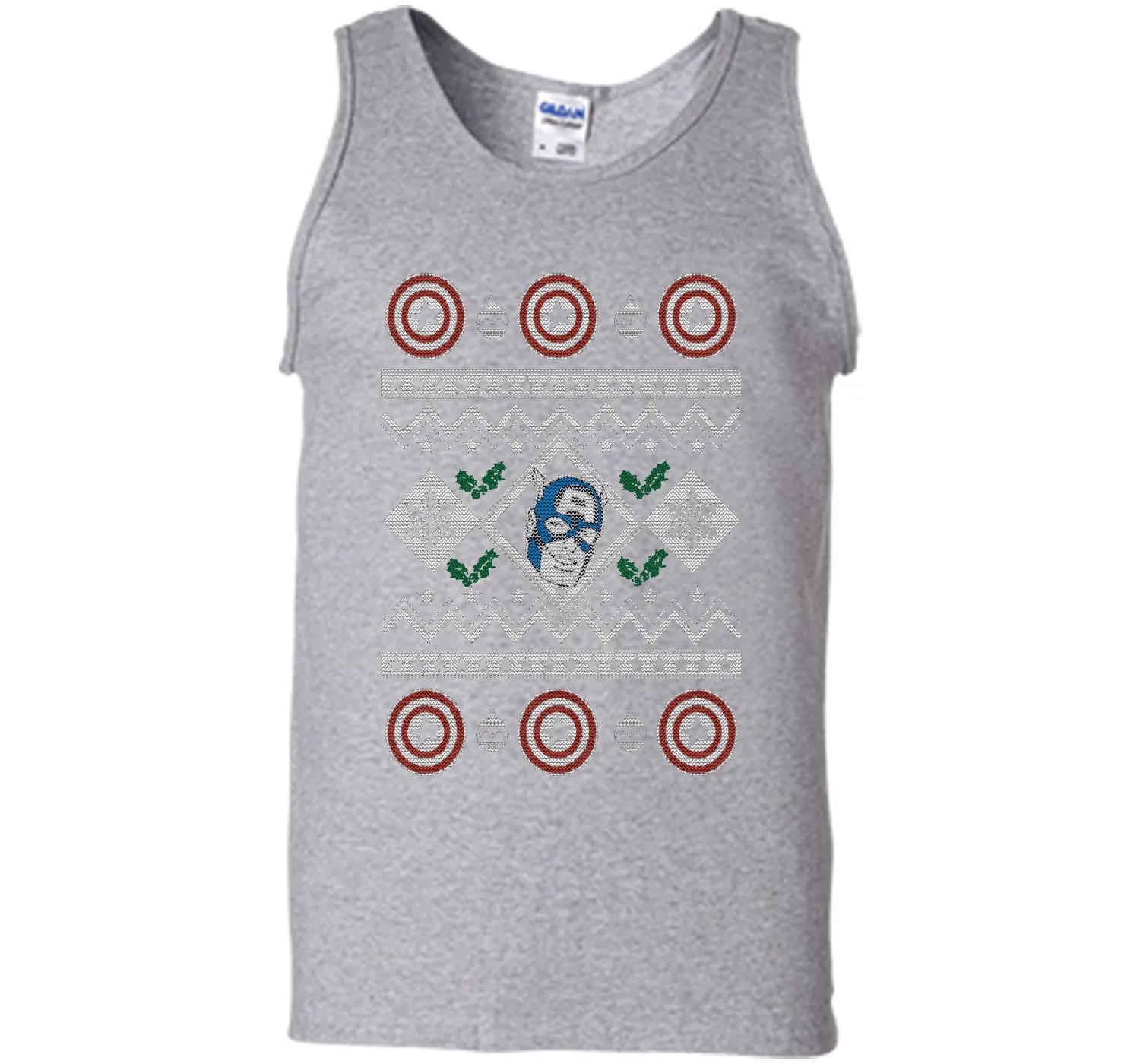 Captain America Christmas Sweater Graphic T-Shirt