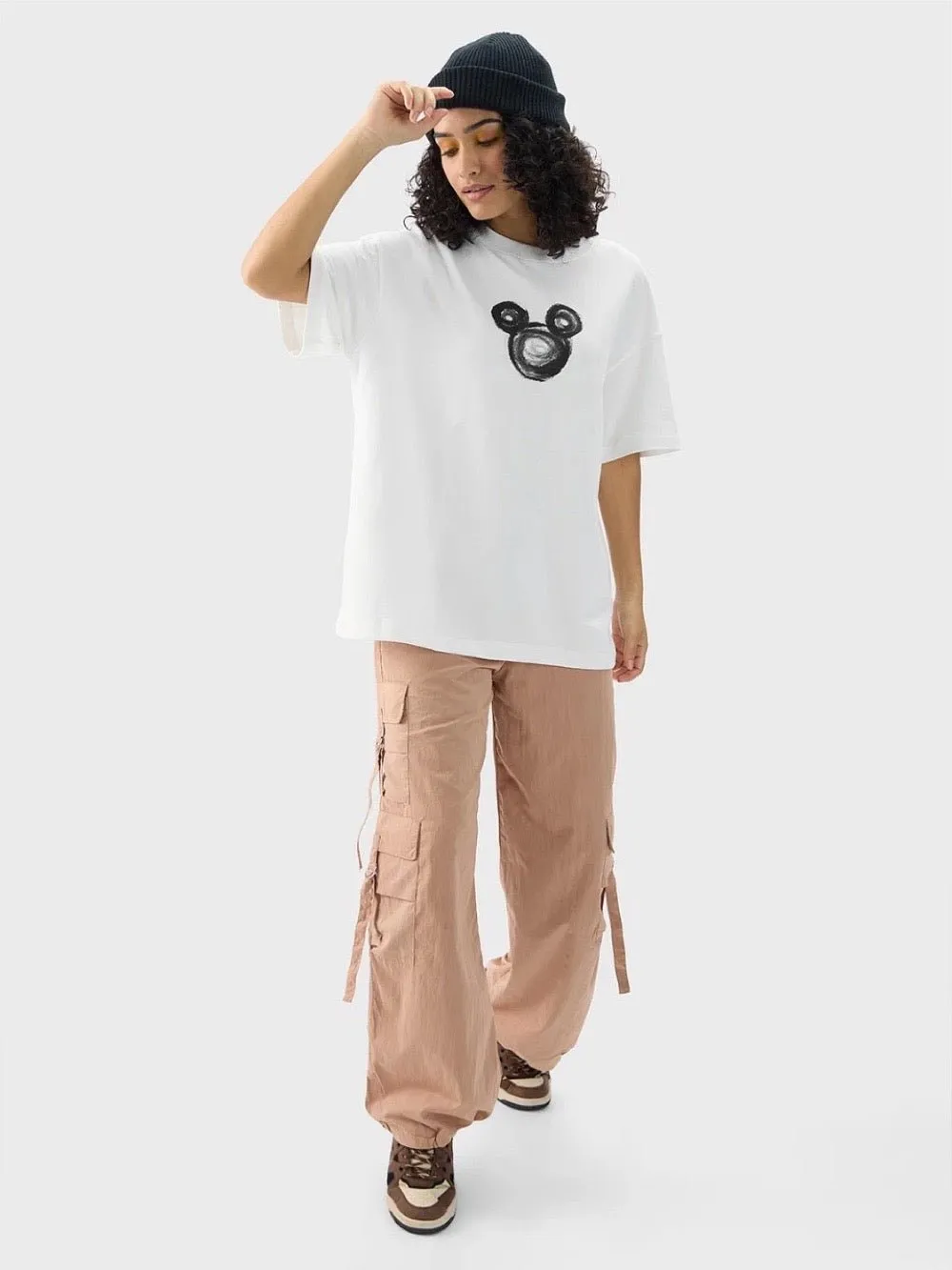 Cheap Price Teddy Bear Head Printed Premium Quality Womens Drop Shoulder T shirt Legacy Boutiques Bangladesh