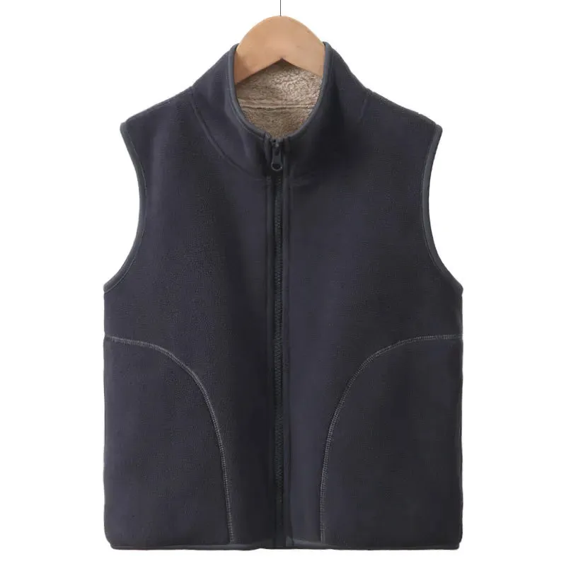 Children's Winter Jacket 2024 Fleece Thick Warm Teenage Boys Girls Vest Autumn Outerwear Casual Coats 15 16 17 Years Waistcoats
