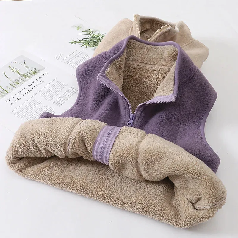 Children's Winter Jacket 2024 Fleece Thick Warm Teenage Boys Girls Vest Autumn Outerwear Casual Coats 15 16 17 Years Waistcoats
