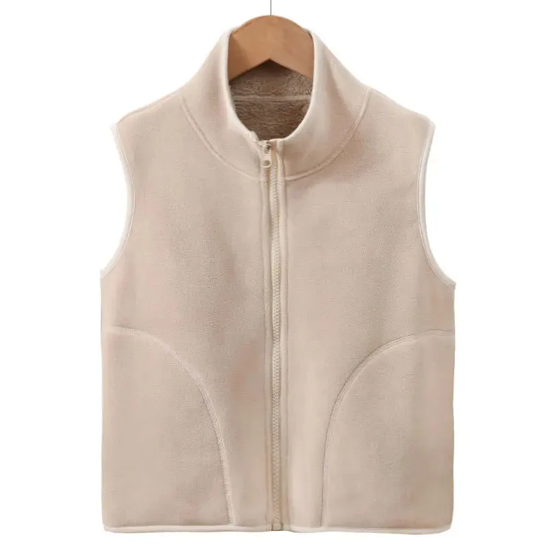 Children's Winter Jacket 2024 Fleece Thick Warm Teenage Boys Girls Vest Autumn Outerwear Casual Coats 15 16 17 Years Waistcoats