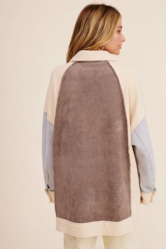 Color Block Shacket