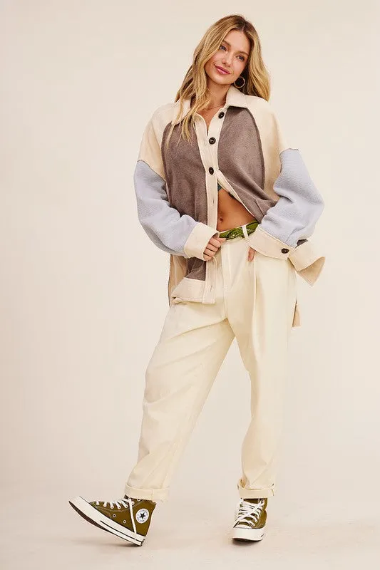 Color Block Shacket