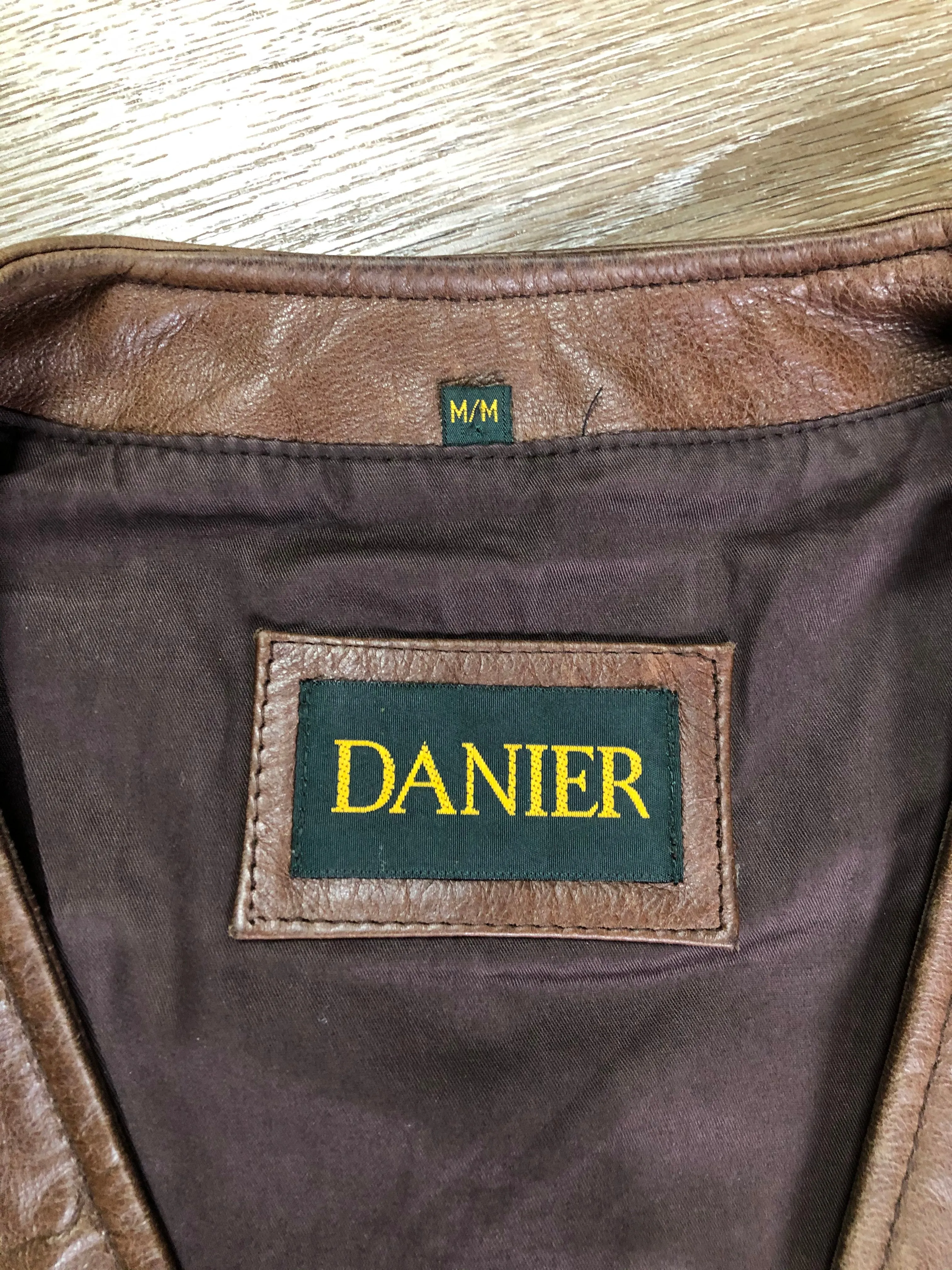 Danier Medium Brown Leather Vest, SOLD