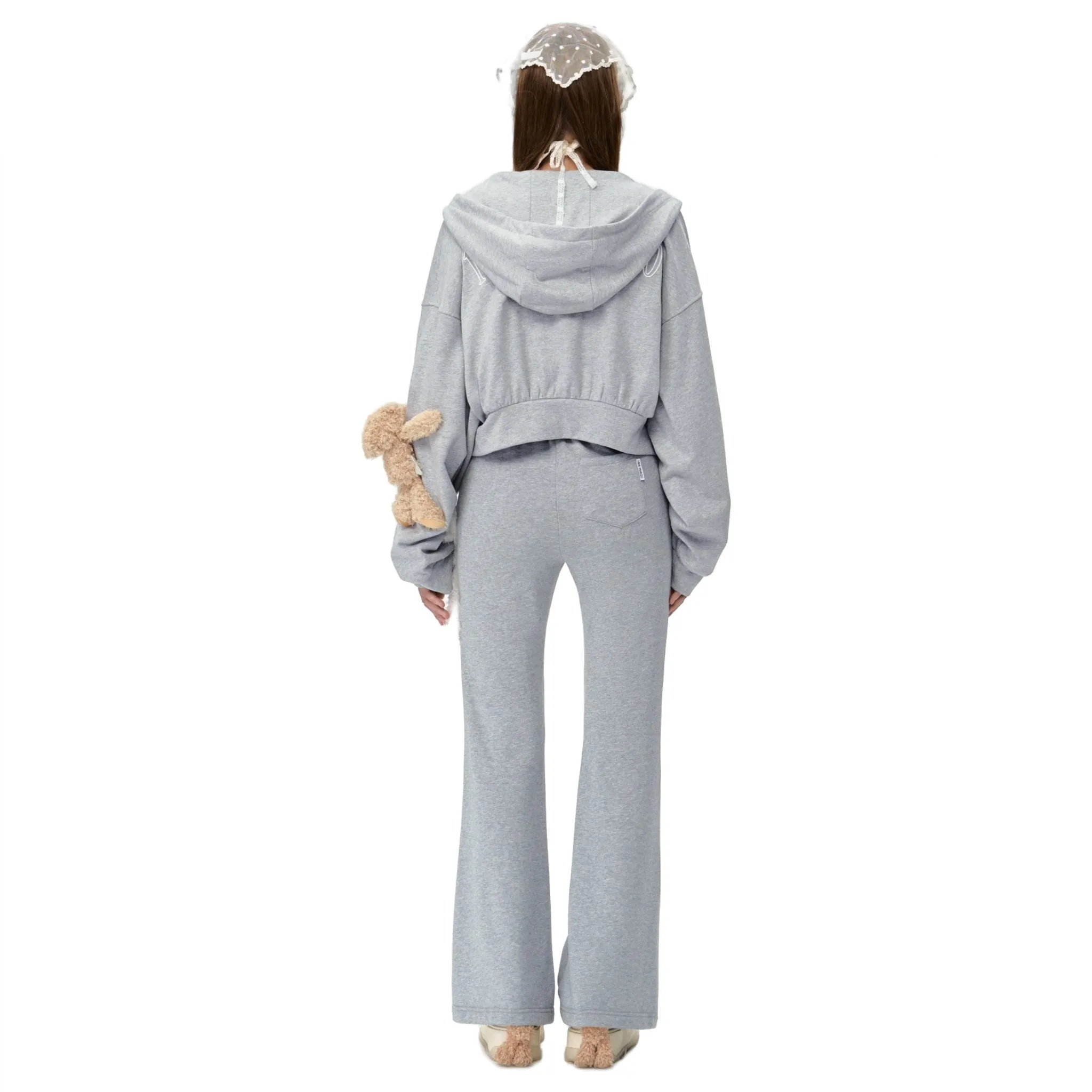 Doozoo Flare Jeans In Gray