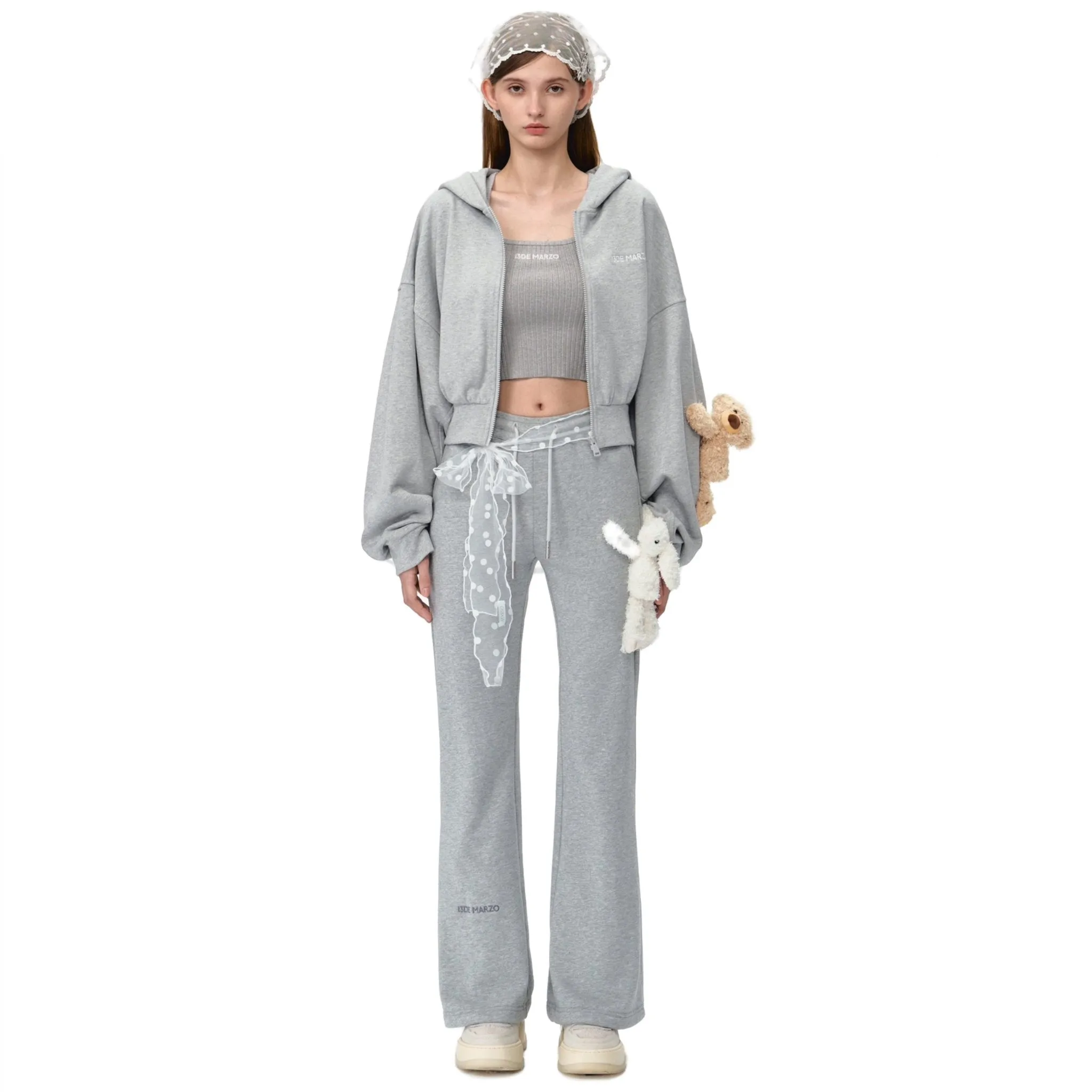 Doozoo Flare Jeans In Gray