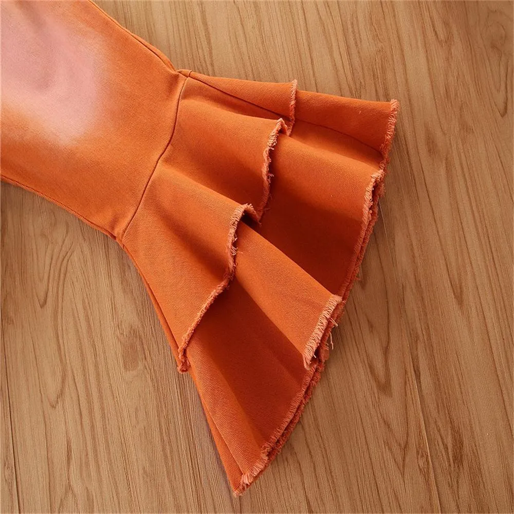 Girls Stylish Button Solid Flare Jeans Girls Clothes Wholesale
