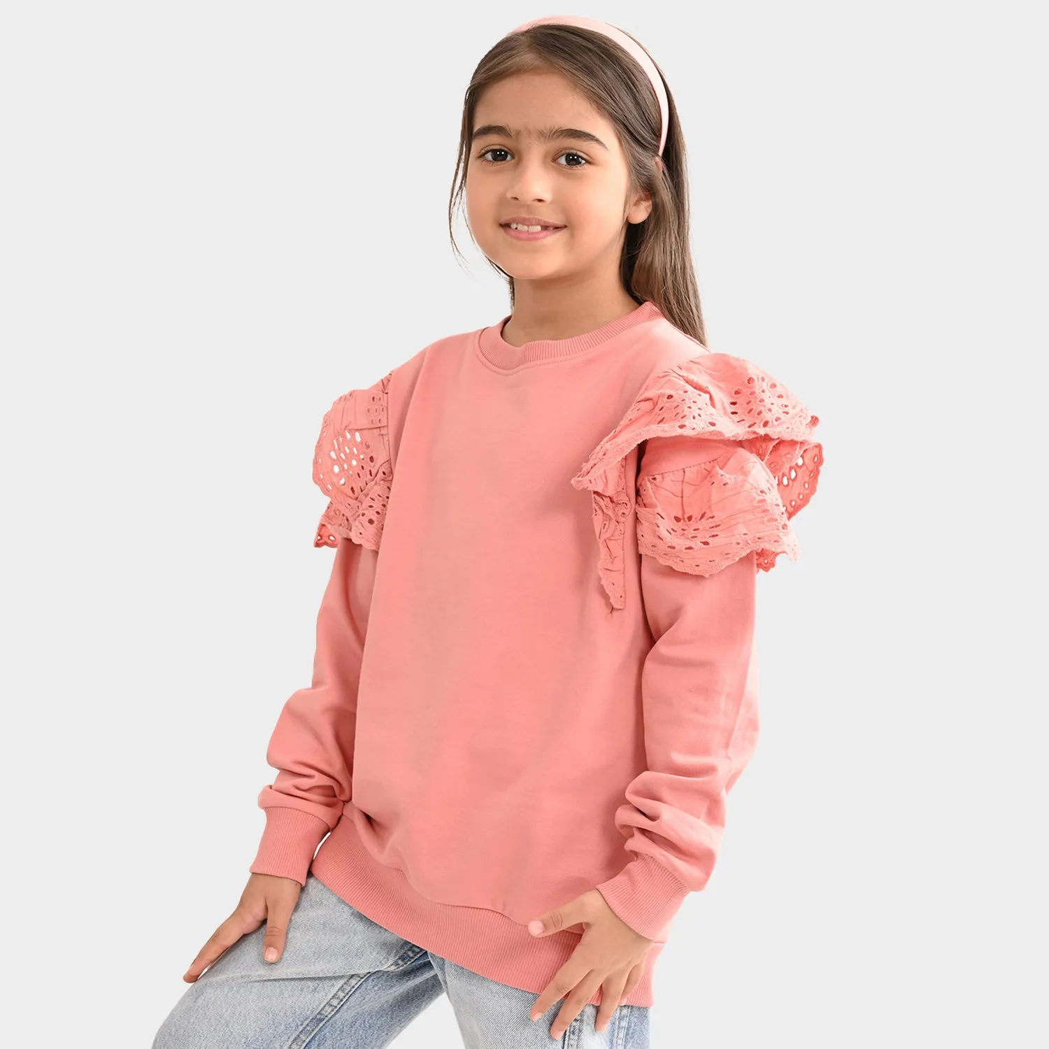 Girls Sweatshirt Peach