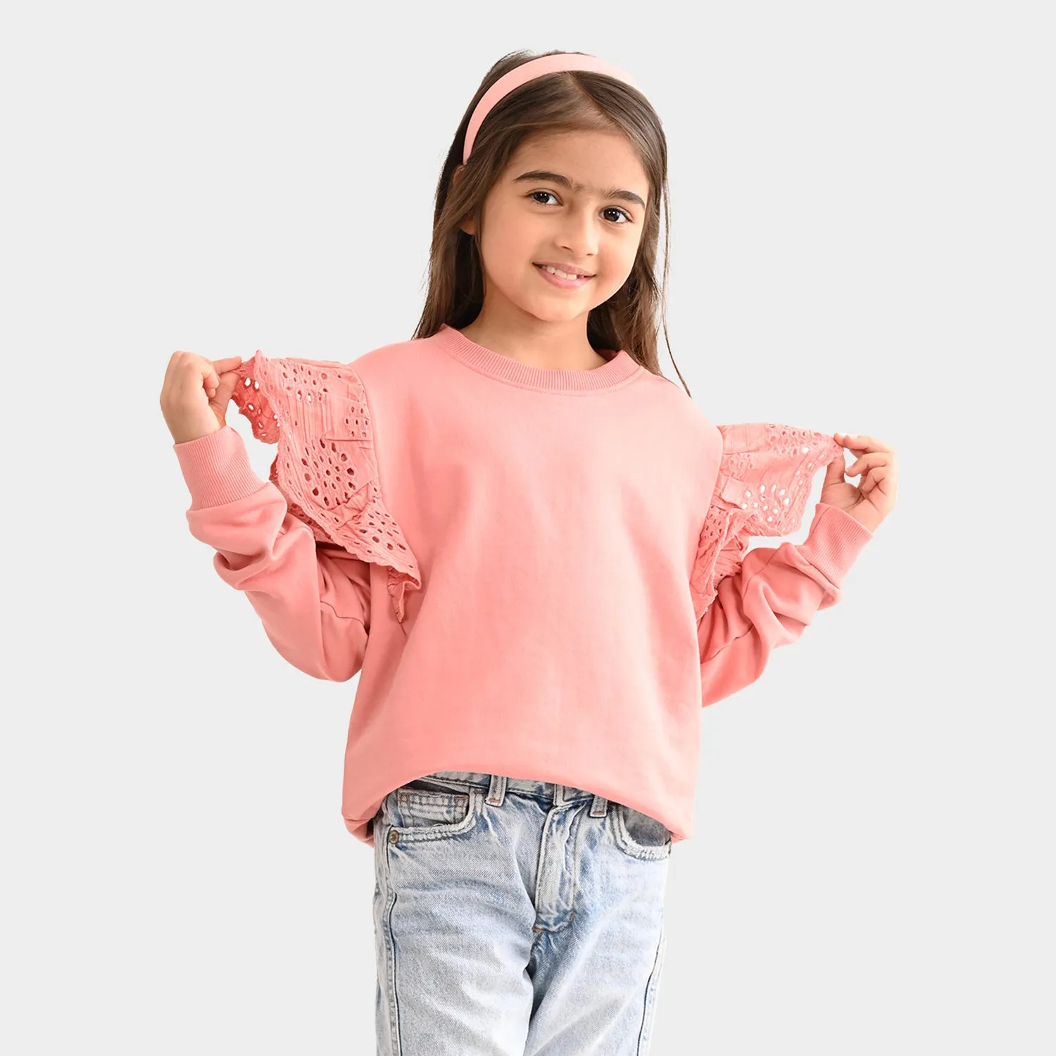 Girls Sweatshirt Peach