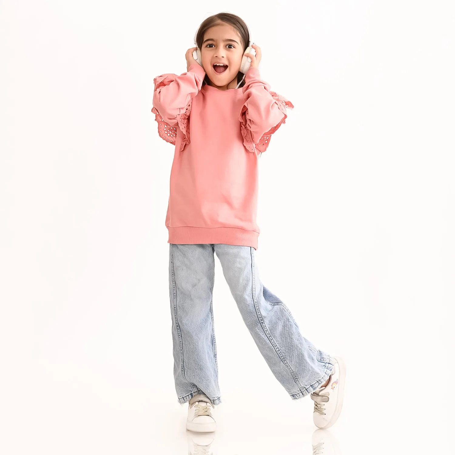 Girls Sweatshirt Peach